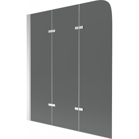 Mexen Felix tříkřídlý vanový paraván 120 x 140 cm, grafit, chrom - 890-120-003-01-40