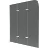 Mexen Felix tříkřídlý vanový paraván 120 x 140 cm, grafit, chrom - 890-120-003-01-40