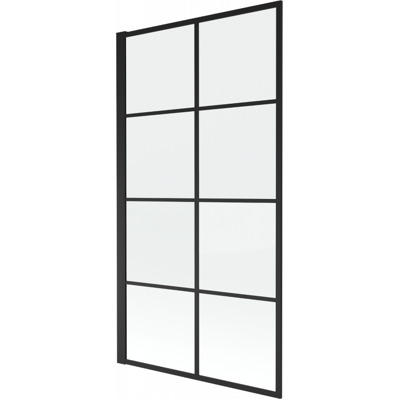 Mexen Alex vanová zástěna 1-křídlová 70 x 140 cm, černá mřížka - 893-070-001-70-77