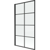 Mexen Alex vanová zástěna 1-křídlová 70 x 140 cm, černá mřížka - 893-070-001-70-77