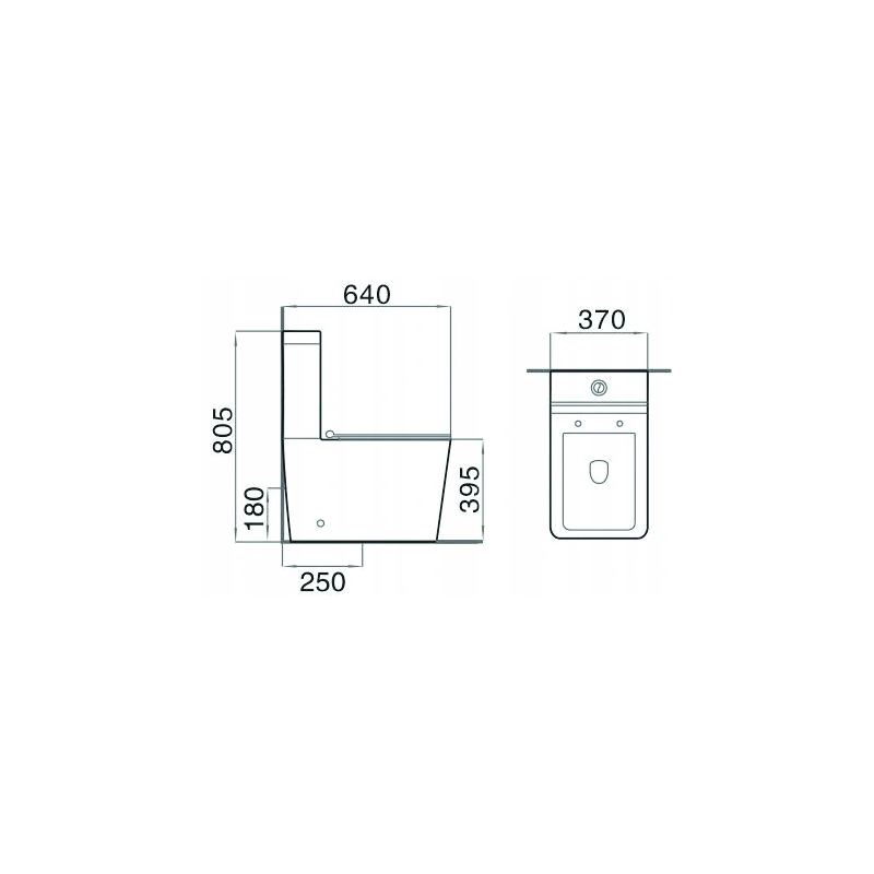 Mexen Cube kompaktní WC s pomalu uzavíratelným prkénkem, bílý - 31014000