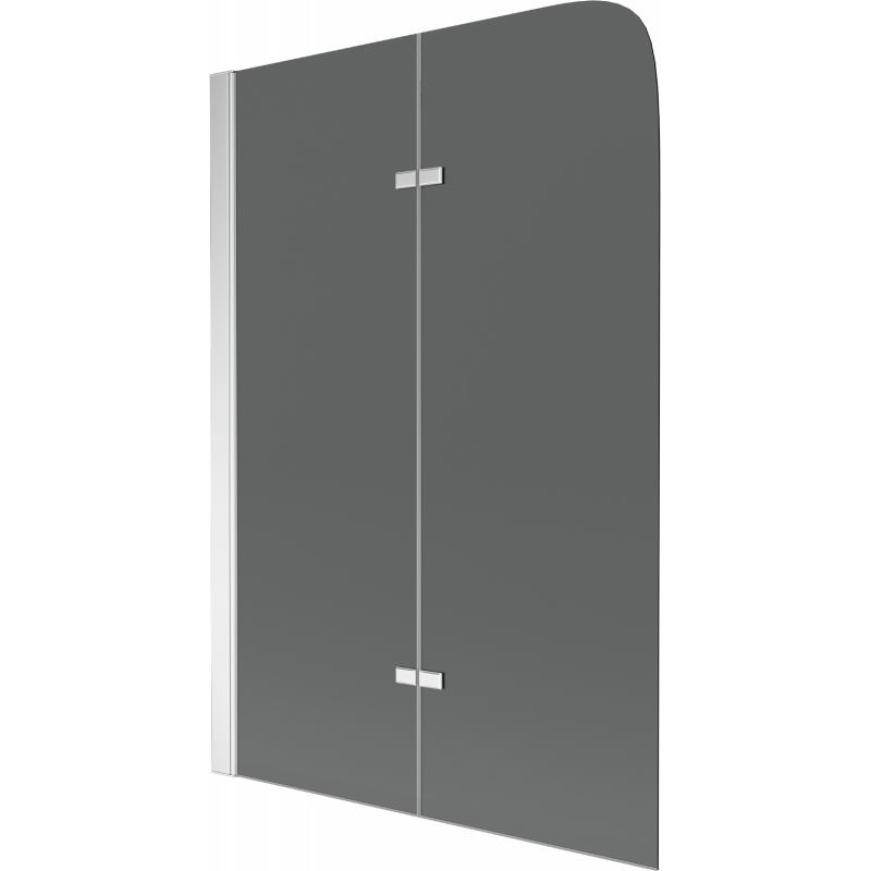 Mexen Felix 2křídlý vanový paraván 100 x 140 cm, grafit, chrom - 890-100-002-01-40