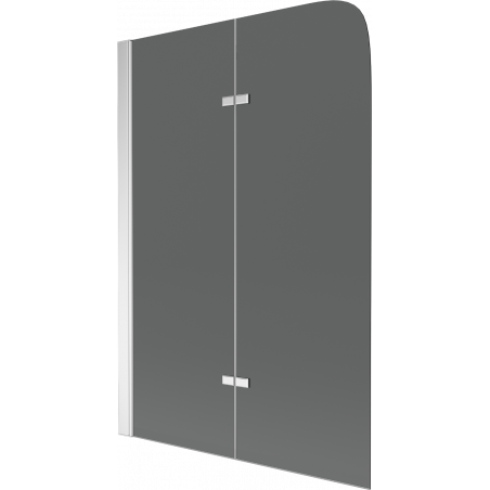 Mexen Felix 2křídlý vanový paraván 100 x 140 cm, grafit, chrom - 890-100-002-01-40