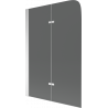 Mexen Felix 2křídlý vanový paraván 100 x 140 cm, grafit, chrom - 890-100-002-01-40