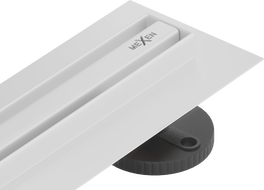 Mexen Flat 360° Slim otočný lineární odtok 100 cm, bílý - 1241100