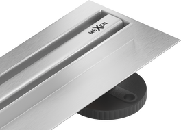 Mexen Flat 360° Slim otočný lineární odtok 120 cm, inox - 1041120