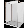 Mexen Kioto sprchová stěna Walk-in 120 x 80 cm, černý vzor, broušená měď - 800-120-212-65-70-080