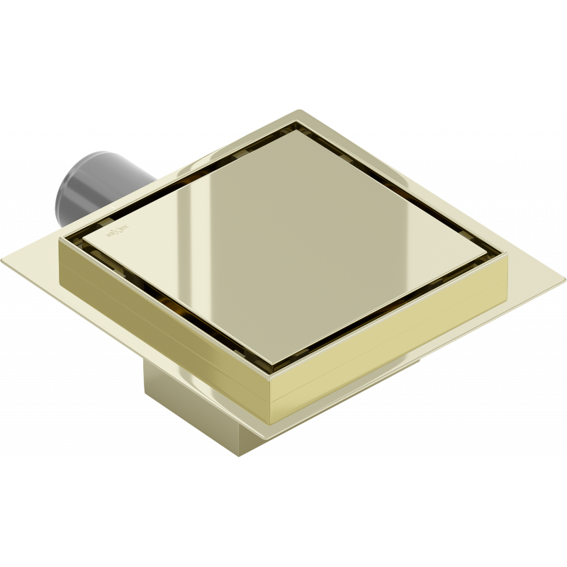 Mexen Flat-Q M13 podlahový vpust čtvercový 12 x 12 cm, zlatý - 1510012
