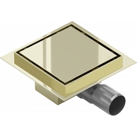 Mexen Flat-Q M13 podlahový vpust čtvercový 12 x 12 cm, zlatý - 1510012