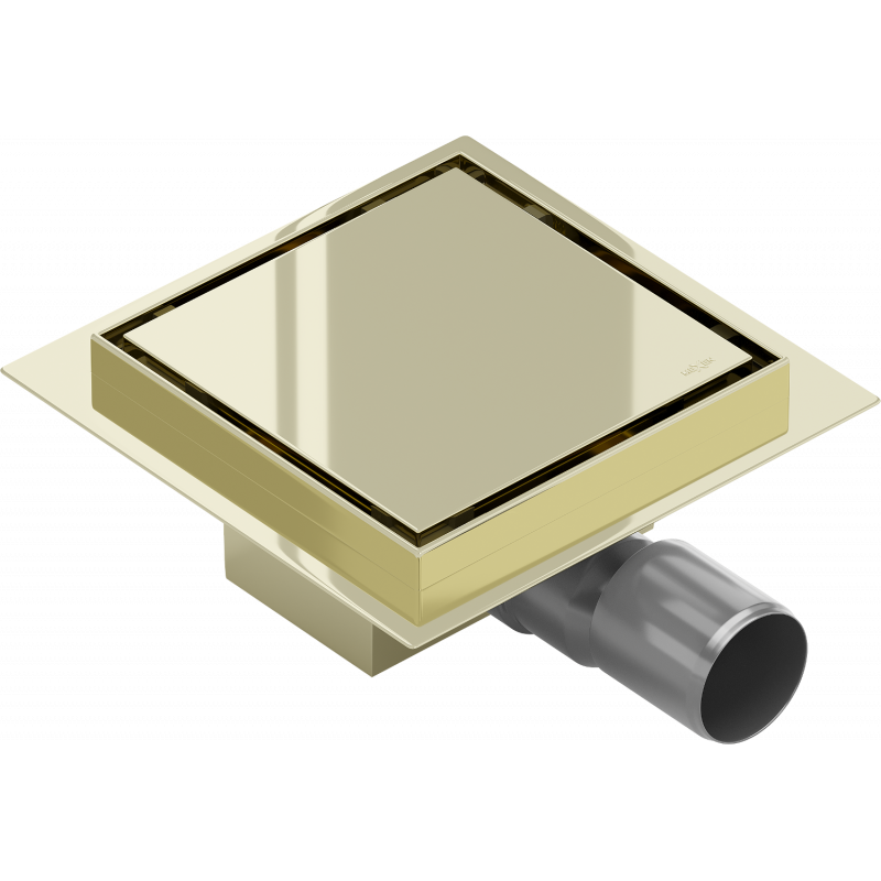 Mexen Flat-Q M13 podlahový vpust čtvercový 15 x 15 cm, zlatý - 1510015