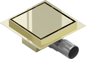 Mexen Flat-Q M13 podlahový vpust čtvercový 15 x 15 cm, zlatý - 1510015