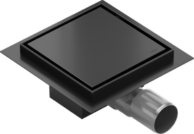 Mexen Flat-Q M13 podlahový vpusť čtvercový 12 x 12 cm, černý - 1710012