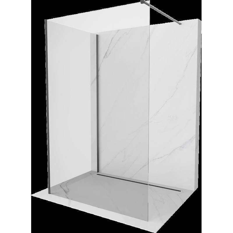 Mexen Kioto sprchová stěna Walk-in 120 x 75 cm, transparentní, gun gray kartáčovaný - 800-120-212-66-00-075