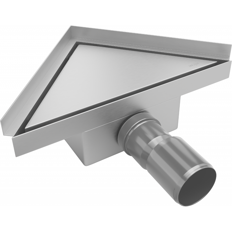 Mexen Flat-T M13 podlahový vpust trojúhelníkový 20 x 20 cm, inox - 1010320