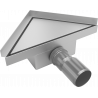 Mexen Flat-T M13 podlahový vpust trojúhelníkový 20 x 20 cm, inox - 1010320