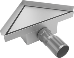 Mexen Flat-T M13 podlahový vpust trojúhelníkový 20 x 20 cm, inox - 1010320