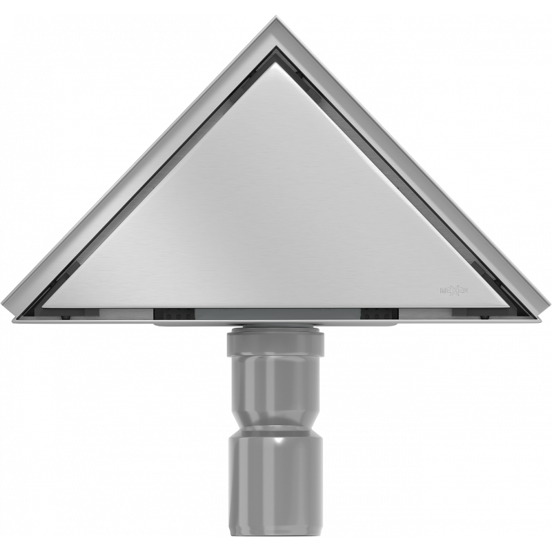 Mexen Flat-T M13 podlahový vpust trojúhelníkový 20 x 20 cm, inox - 1010320