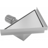 Mexen Flat-T M13 podlahový vpust trojúhelníkový 20 x 20 cm, inox - 1010320