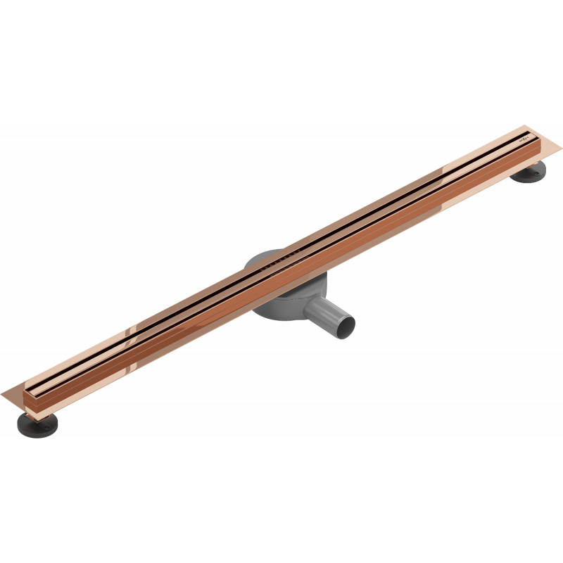 Mexen Flat 360° Slim rotační lineární odtok 80 cm, růžové zlato - 1641080