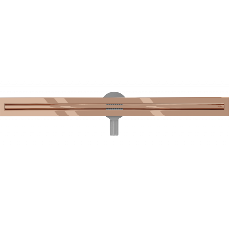 Mexen Flat 360° Slim rotační lineární odtok 80 cm, růžové zlato - 1641080