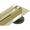 Mexen Flat 360° Slim odtok liniový otočný 120 cm, zlatý - 1541120