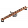 Mexen Flat 360° Slim otočný lineární odtok 60 cm, růžové zlato - 1641060