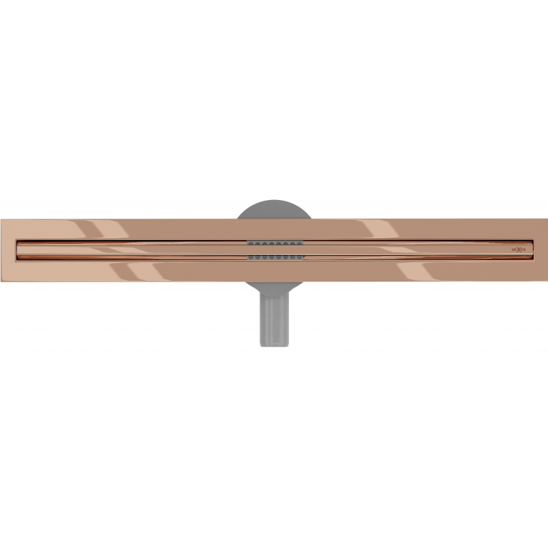 Mexen Flat 360° Slim otočný lineární odtok 60 cm, růžové zlato - 1641060