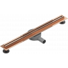 Mexen Flat 360° Slim otočný lineární odtok 60 cm, růžové zlato - 1641060