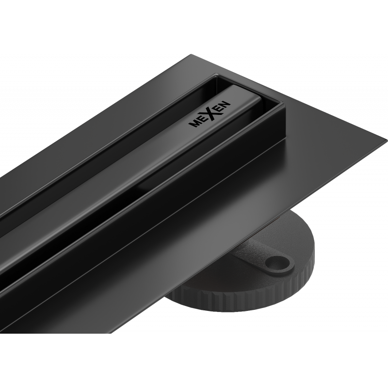 Mexen Flat 360° Slim lineární otočný odtok 100 cm, černý - 1741100