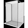 Mexen Kioto sprchová stěna Walk-in 130 x 100 cm, černý vzor, gun gray kartáčovaný - 800-130-212-66-70-100