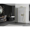 Mexen Kioto sprchová zástěna Walk-in 140 x 90 x 40 cm, transparentní, zlatá - 800-140-090-221-50-00-040