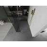 Mexen Kioto sprchová zástěna Walk-in 140 x 90 x 40 cm, transparentní, zlatá - 800-140-090-221-50-00-040