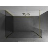 Mexen Kioto sprchová zástěna Walk-in 140 x 90 x 40 cm, transparentní, zlatá - 800-140-090-221-50-00-040