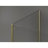 Mexen Kioto sprchová zástěna Walk-in 140 x 90 x 40 cm, transparentní, zlatá - 800-140-090-221-50-00-040
