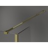 Mexen Kioto sprchová zástěna Walk-in 140 x 90 x 40 cm, transparentní, zlatá - 800-140-090-221-50-00-040