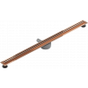 Mexen Flat 360° Slim otočný liniový odtok 120 cm, růžové zlato - 1641120