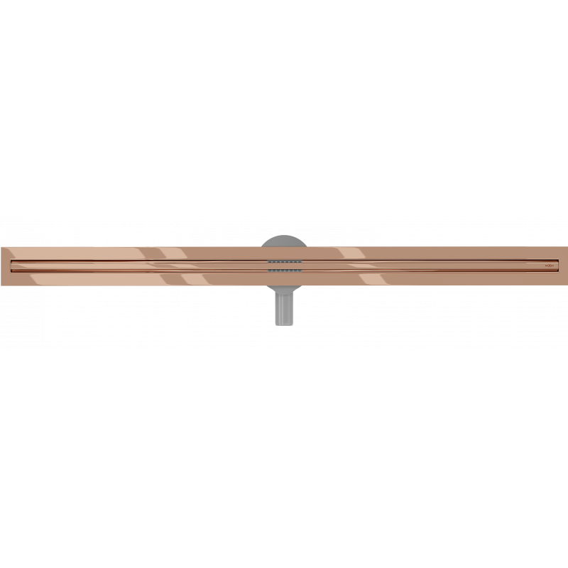 Mexen Flat 360° Slim otočný liniový odtok 120 cm, růžové zlato - 1641120