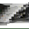 Mexen Kioto sprchová stěna Walk-in 120 x 75 x 30 cm, transparentní, zlatá kartáčovaná - 800-120-075-221-55-00-030