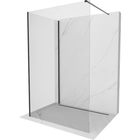 Mexen Kioto sprchová stěna Walk-in 140 x 80 cm, transparent, černá - 800-140-212-70-00-080