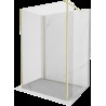 Mexen Kioto sprchová stěna Walk-in 140 x 80 x 30 cm, transparentní, zlatá broušená - 800-140-080-221-55-00-030