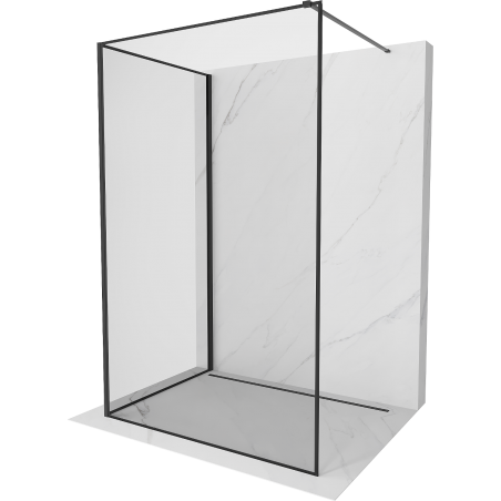 Mexen Kioto sprchová zástěna Walk-in 100 x 80 cm, černý rám, černá - 800-100-212-70-70-080