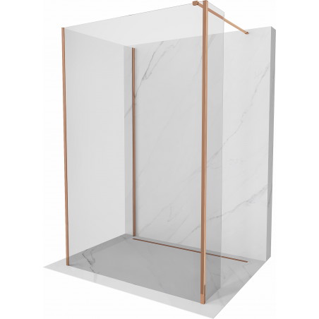 Mexen Kioto sprchová stěna Walk-in 120 x 70 x 30 cm, transparentní, růžové zlato - 800-120-070-221-60-00-030