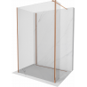 Mexen Kioto sprchová zástěna Walk-in 90 x 85 x 30 cm, transparentní, růžové zlato - 800-090-085-221-60-00-030