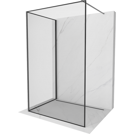 Mexen Kioto sprchová stěna Walk-in 110 x 70 cm, černý rámeček, gun metal - 800-110-212-95-70-070