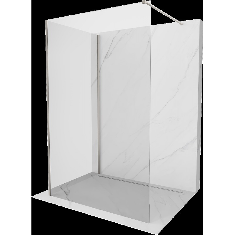 Mexen Kioto sprchová stěna Walk-in 130 x 75 cm, transparentní, kartáčovaný nikl - 800-130-212-97-00-075