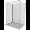 Mexen Kioto sprchová stěna Walk-in 130 x 85 x 40 cm, transparentní, růžové zlato - 800-130-085-221-60-00-040