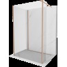 Mexen Kioto sprchová stěna Walk-in 90 x 75 x 30 cm, transparentní, kartáčovaný měď - 800-090-075-221-65-00-030