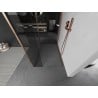 Mexen Kioto sprchová zástěna Walk-in 140 x 105 x 30 cm, transparentní, kartáčovaná měď - 800-140-105-221-65-00-030