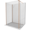 Mexen Kioto sprchová stěna Walk-in 100 x 80 x 40 cm, transparentní, kartáčovaná měď - 800-100-080-221-65-00-040
