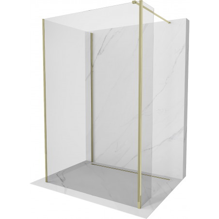 Mexen Kioto sprchová stěna Walk-in 90 x 70 x 30 cm, transparentní, zlatá - 800-090-070-221-50-00-030